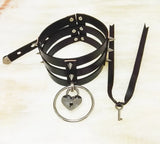 Harajuku Hot Punk Three Row Choker Goth Big O-Round Sweet Necklace