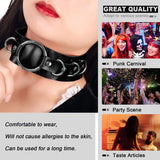 Punk Halloween Collar Necklace Goth Leather Choker