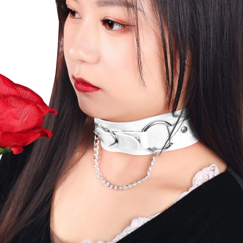 Harness Leather Belt Collar Necklace Bdsm Pastel Goth Choker