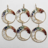 Healing Tree of Life 50MM Pendant Natural Stone Chakra Reiki