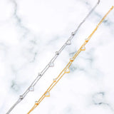 Heart Anklets Jewelry for Women Shell Chain Double Summer Beach Gift