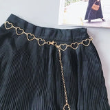 Heart Chain Metal Chain Women's Link Silver Waist Chain Temperament Chain Belt