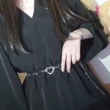 Heart Chain Metal Chain Women's Link Silver Waist Chain Temperament Chain Belt