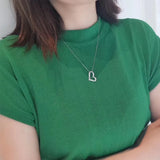 Heart Choker 925 Sterling Silver Full Zircon Pendant Necklace for Women