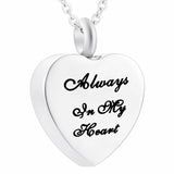Heart Cremation Jewelry Urn Necklace For Ashes Keepsake Gift Funeral Pendant
