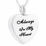 Heart Cremation Jewelry Urn Necklace For Ashes Keepsake Gift Funeral Pendant