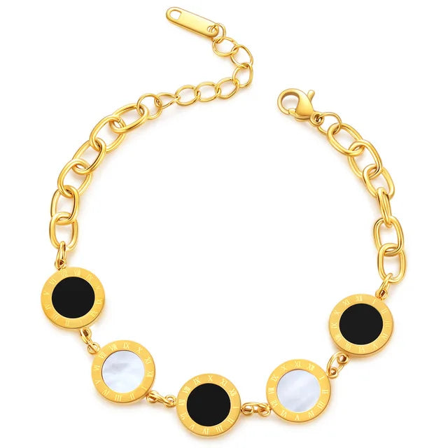 Heart Double Layer Bracelet Stainless Steel Chain Bracelets