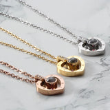Heart Jewelry Lover Necklace 100 Language I Love You Pendant Valentine Gift