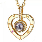 Heart Jewelry Lover Necklace 100 Language I Love You Pendant Valentine Gift