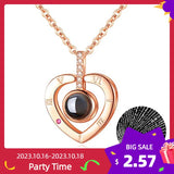 Heart Jewelry Lover Necklace 100 Language I Love You Pendant Valentine Gift