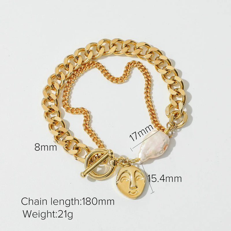 Heart Pendant Bangle Bracelet Charm Toggle-clasps Anniversary Gift