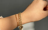 Heart Pendant Bangle Bracelet Charm Toggle-clasps Anniversary Gift