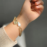Heart Pendant Bangle Bracelet Charm Toggle-clasps Anniversary Gift