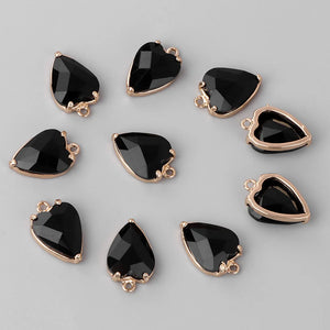 Crystal Heart Pendant Beads Charms DIY Jewelry Making