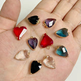 Crystal Heart Pendant Beads Charms DIY Jewelry Making