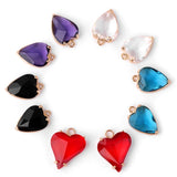 Crystal Heart Pendant Beads Charms DIY Jewelry Making