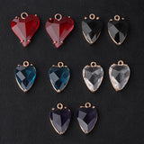 Crystal Heart Pendant Beads Charms DIY Jewelry Making