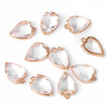 Crystal Heart Pendant Beads Charms DIY Jewelry Making