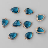 Crystal Heart Pendant Beads Charms DIY Jewelry Making