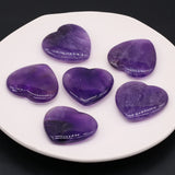 Heart Shape Natural Amethysts Beads 40x40mm