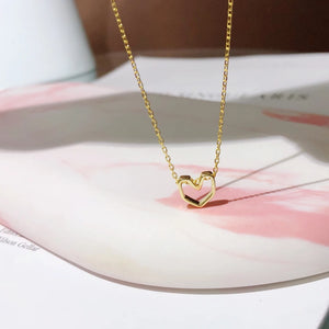 Heart Shape 925 Sterling Silver Pendant Necklace for Girls