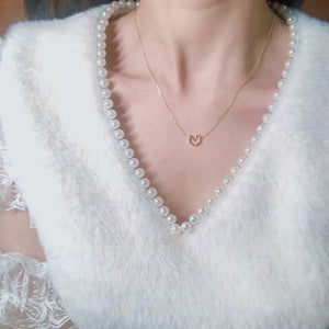 Heart Shape 925 Sterling Silver Pendant Necklace for Girls