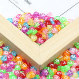 7mm Heart Transparent Acrylic Letter Beads for Jewelry Making