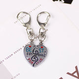 Heart-shaped Keychain BFF Friendship Pendant Backpack Jewelry Gift
