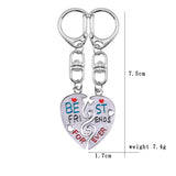 Heart-shaped Keychain BFF Friendship Pendant Backpack Jewelry Gift