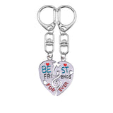 Heart-shaped Keychain BFF Friendship Pendant Backpack Jewelry Gift