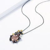 Zircon Goose Egg-Shaped Earrings Necklace Set