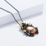 Zircon Goose Egg-Shaped Earrings Necklace Set