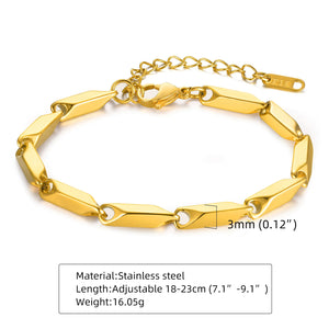 Titanium Steel Melon Chain Necklace