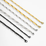 Titanium Steel Melon Chain Necklace