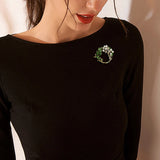 Dripping Glaze Lily Of The Valley Pearls Brooch Gardenia Brooch