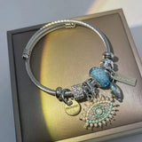 Stainless Steel Wire Demon Eye Bracelet Bangle