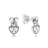 S925 Sterling Silver Heart Enamel Earrings Women Diy Jewelry