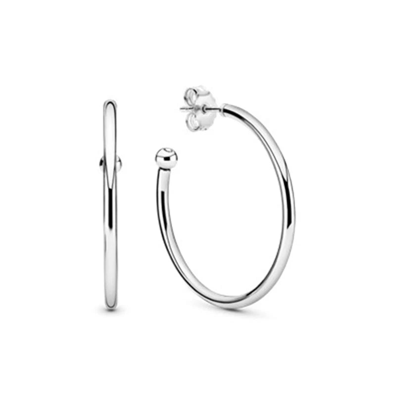 S925 Sterling Silver Large & Small Hoop Earrings for Women