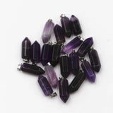 Amethyst Winding Bullet Pendant Hexagonal Columnar Pendant