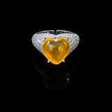 Heart Shaped CZ Wedding Rings for Women