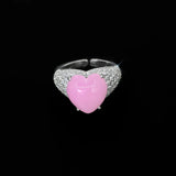 Heart Shaped CZ Wedding Rings for Women