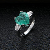Pink Cubic Zirconia Heart Shape Wedding Ring for Women R-301
