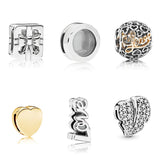 S925 Sterling Silver Reflective Small Box Gift Clip Love Clip Charm