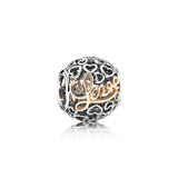 S925 Sterling Silver Reflective Small Box Gift Clip Love Clip Charm