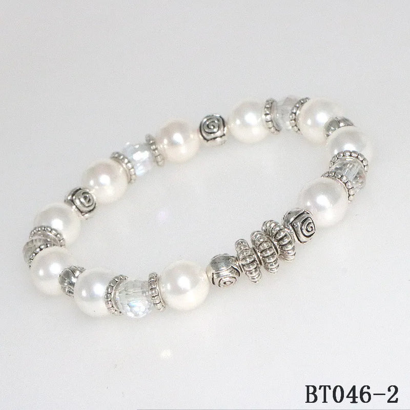 Shell Pearl Bracelet Beads Accessories Elastic Line Women Girls Wedding