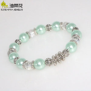 Shell Pearl Bracelet Beads Accessories Elastic Line Women Girls Wedding