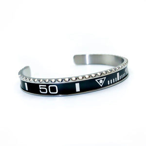 Stainless Steel Speed Numerals Bangles Cuff Bracelet