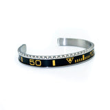 Stainless Steel Speed Numerals Bangles Cuff Bracelet