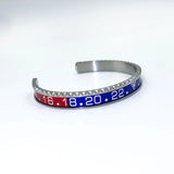 Stainless Steel Speed Numerals Bangles Cuff Bracelet