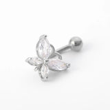 Surgical Steel Butterfly Belly Button Ring Body Jewelry